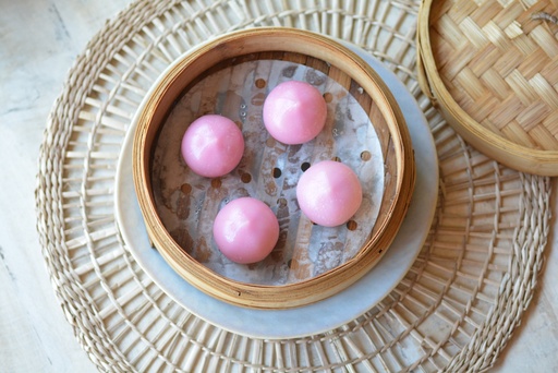 10-4-2. Bao de cristal con gamba y brote de bamboo  Color Morado