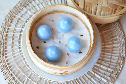 [10-4-3. Bao de cristal con gamba y brote de bamboo Color Azul] 10-4-3. Bao de cristal con gamba y brote de bamboo Color Azul