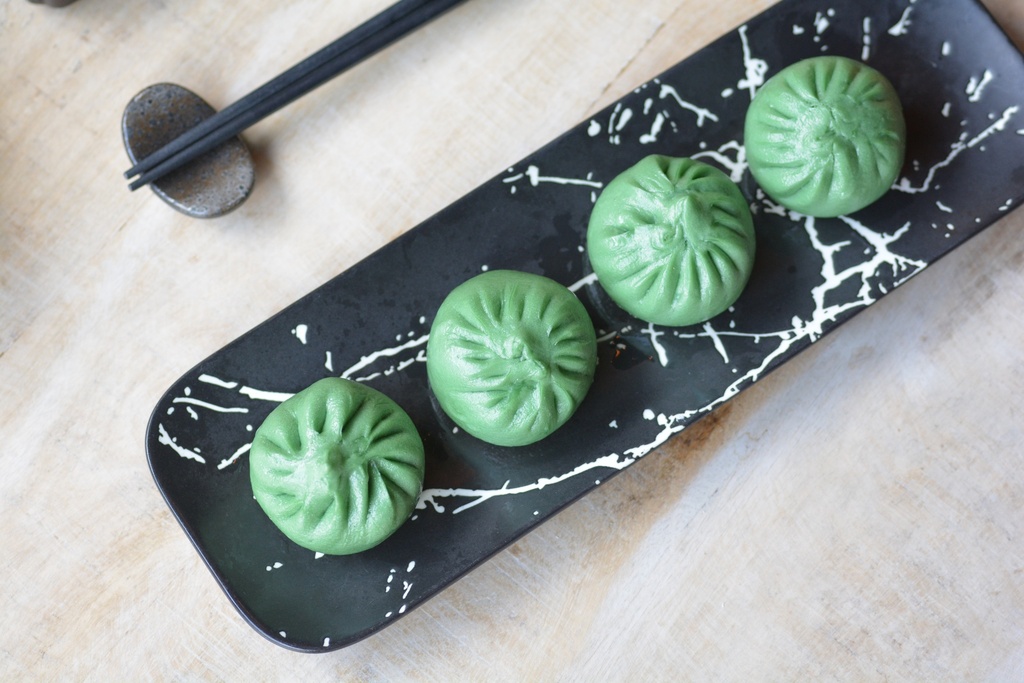 3-4. Pan-fried Shiitake and Green Bok Choy Bao